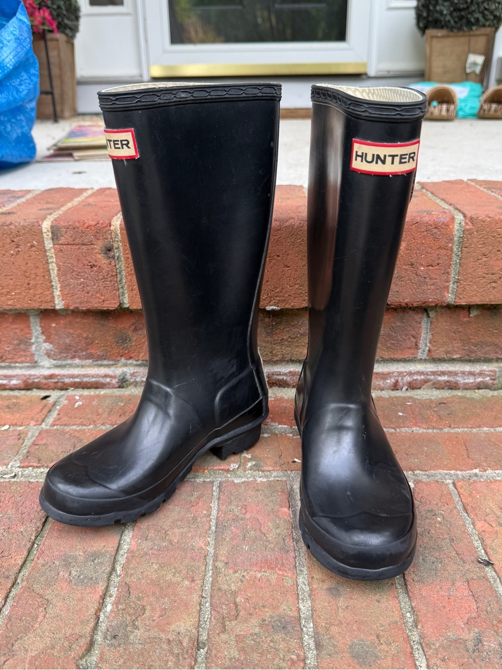 Hunter Rain Boots Rainboots Black Classic Tall Kids Size 2 Girls and 1 Boys